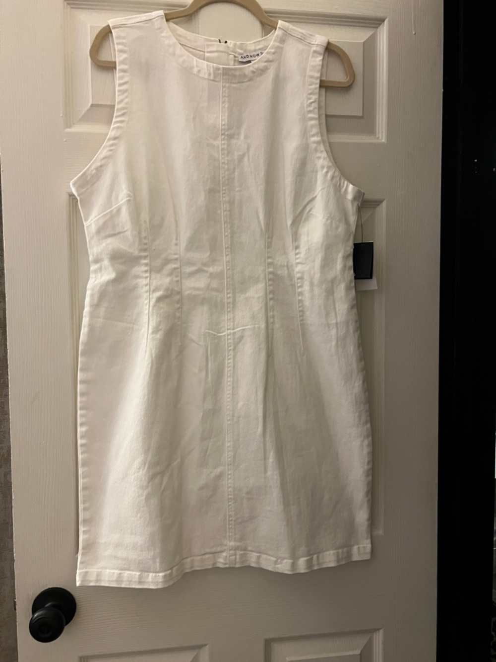 White Sleeveless Shift Dress